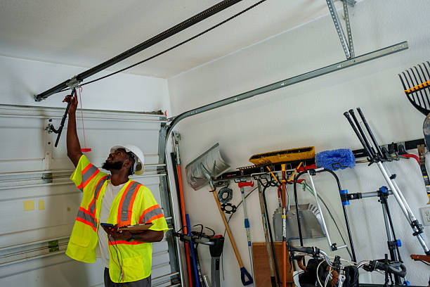 Professional Garage Door Maintenance technician working in South Rockwood, MI